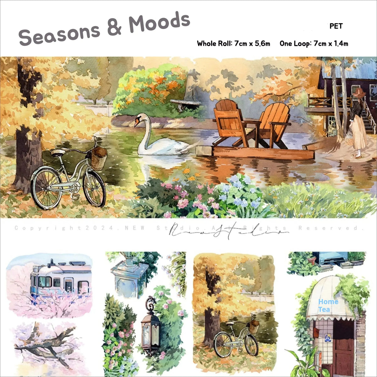 Town Corners PET Tape Town Corners PET Tape | Street & Scenery Elements for Crafts