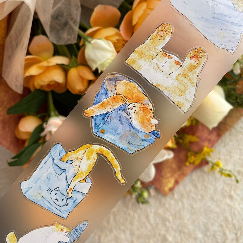 Cat-Themed PET Tape for journaling