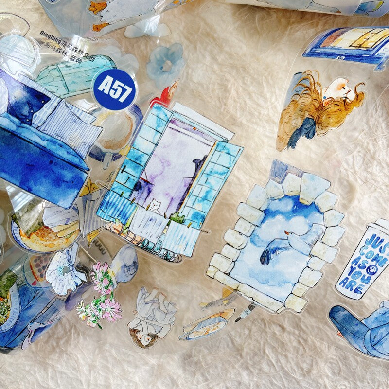Blue Tone PET Tape for journaling