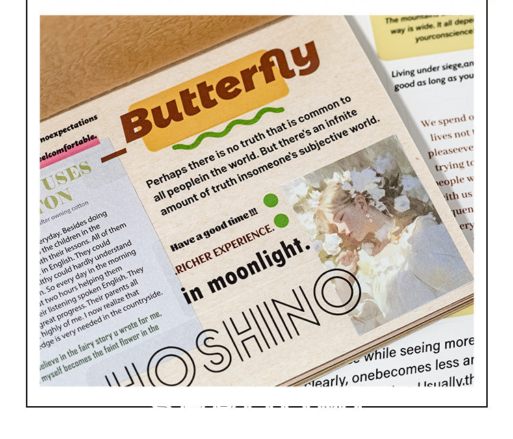 Unexpected Encounter English Sticker Collection Unexpected Encounter English Sticker Book – Aesthetic Text Stickers for Journaling & Planners