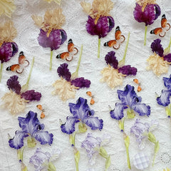 Iris Blooms PET Tape Iris Flower PET Tape 🌸 – Cute Floral Decorative Tape for Journaling, Scrapbooking & DIY Crafts