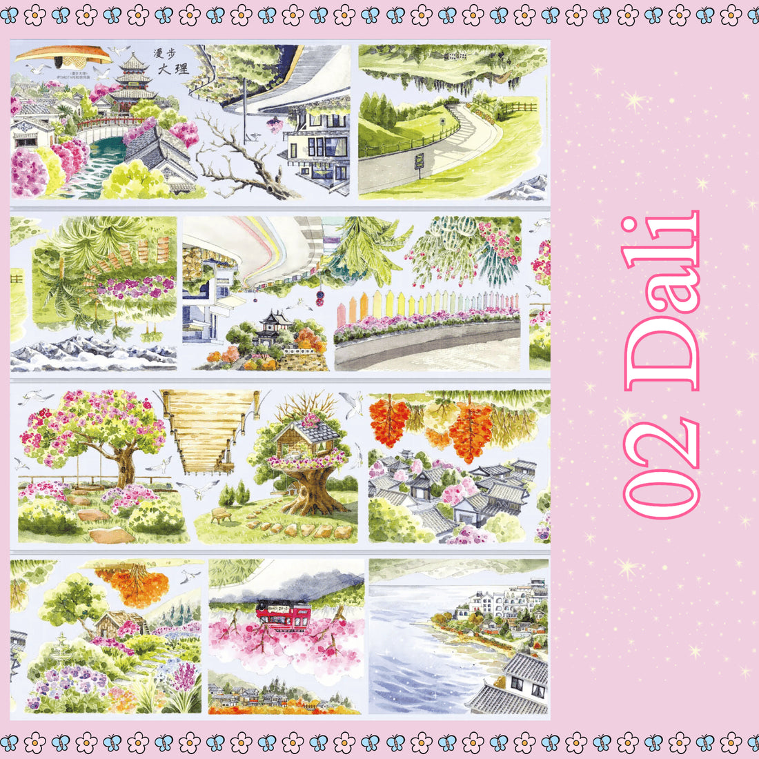 Strolling the World PET Tape – 5 Orte