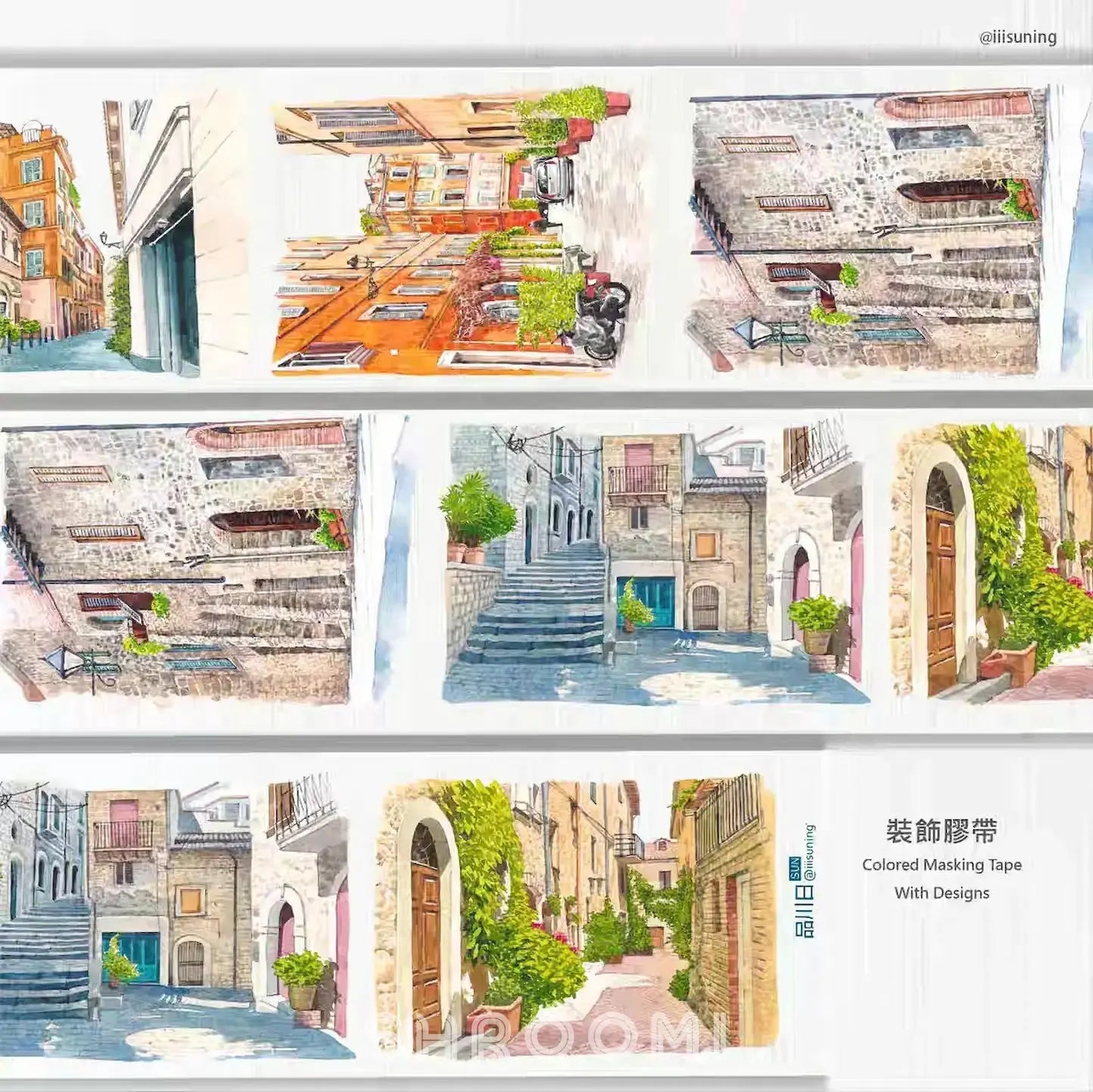 Beautiful Street Corner PET Tape Beautiful Street Corner PET Tape | European Alley Scenery Sticker