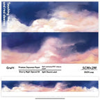 Blue Cloudscape Washi Tape – Sky Scenery for Journaling & Scrapbooking - Shroomi
