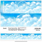 Blue Cloudscape Washi Tape – Sky Scenery for Journaling & Scrapbooking - Shroomi