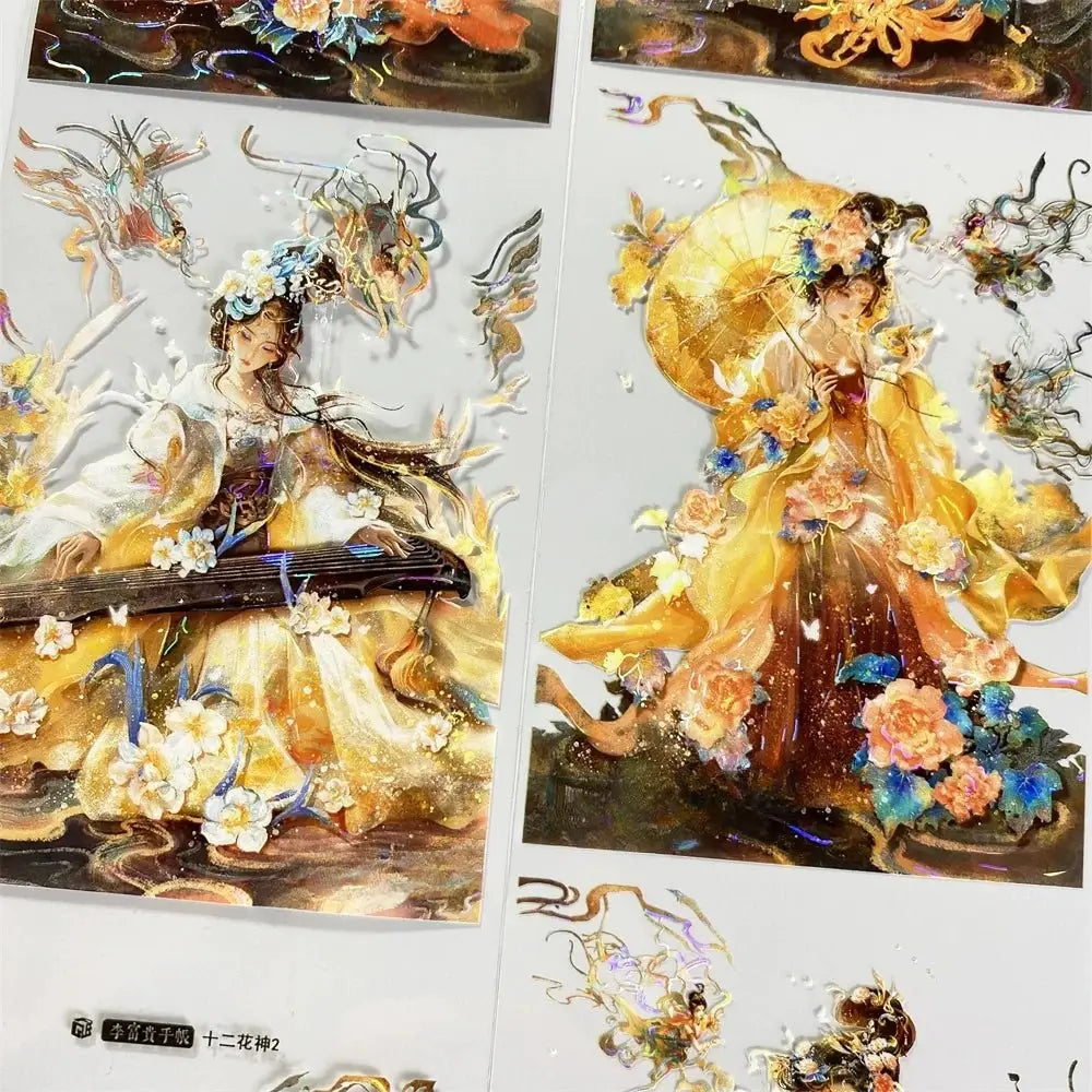 Chinese Floral Immortals PET Tape - No.2 Chinese Floral Immortals PET Tape | Mythical Goddess Sticker