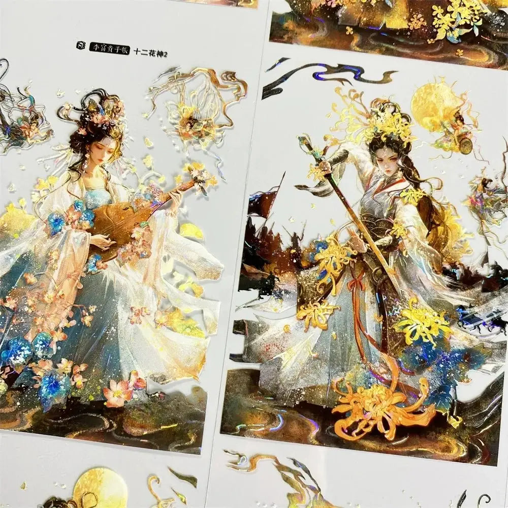 Chinese Floral Immortals PET Tape - No.2 Chinese Floral Immortals PET Tape | Mythical Goddess Sticker