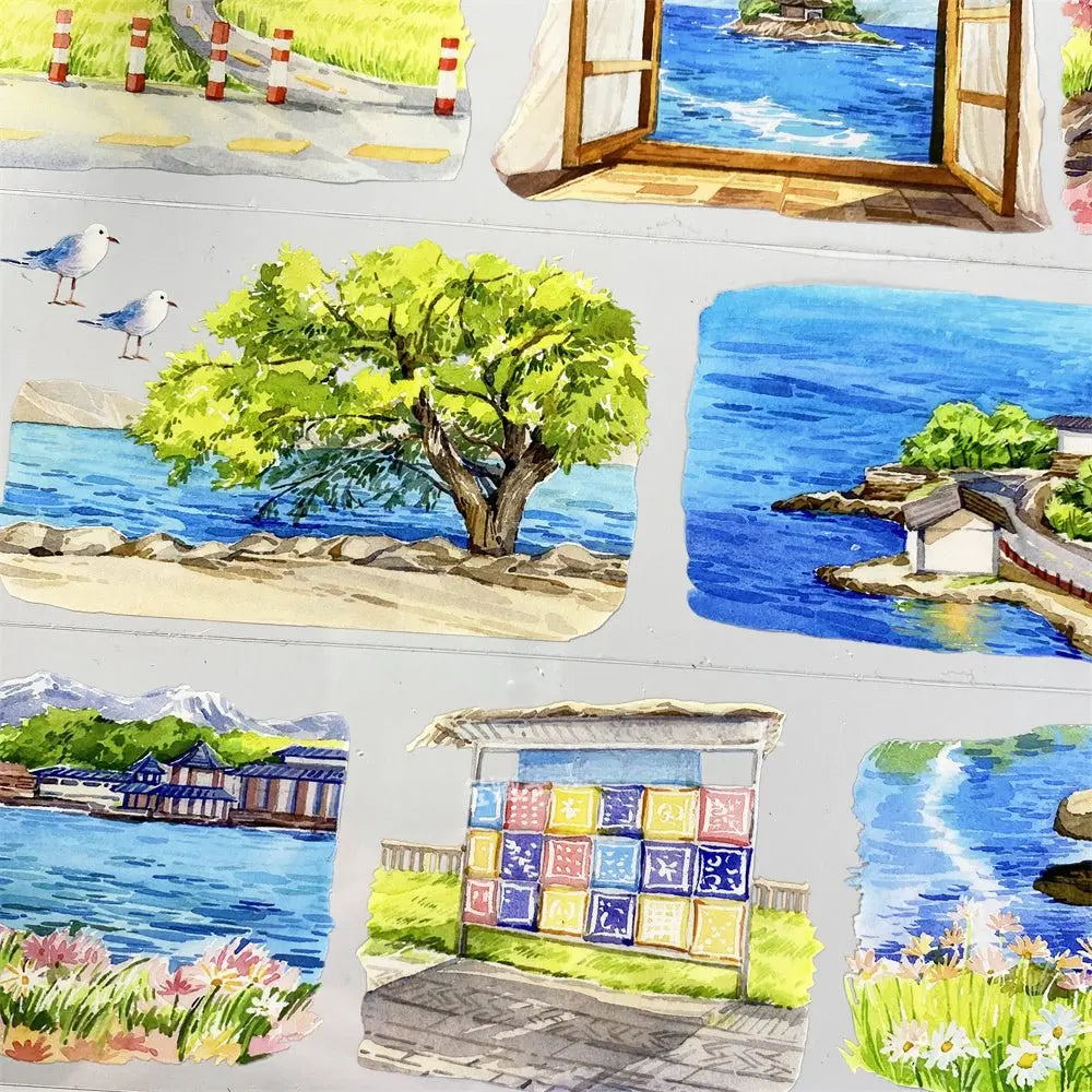 Coastal Village View PET Tape - Shroomi