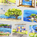 Coastal Village View PET Tape - Shroomi