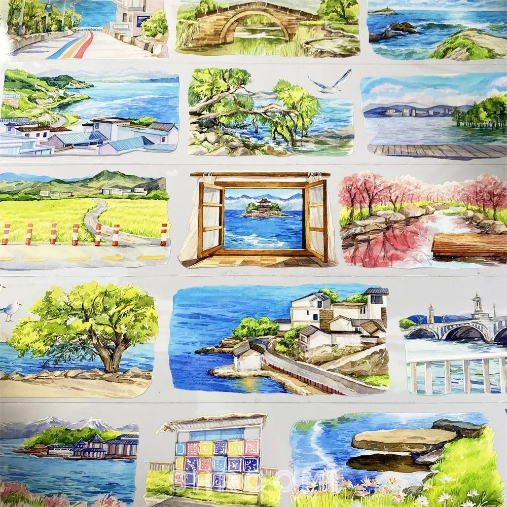 Coastal Village View PET Tape - Shroomi