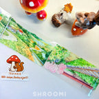 Charming Countryside PET Scene Making Tape featuring a watercolor landscape with cherry blossoms, cottages, and winding roads.