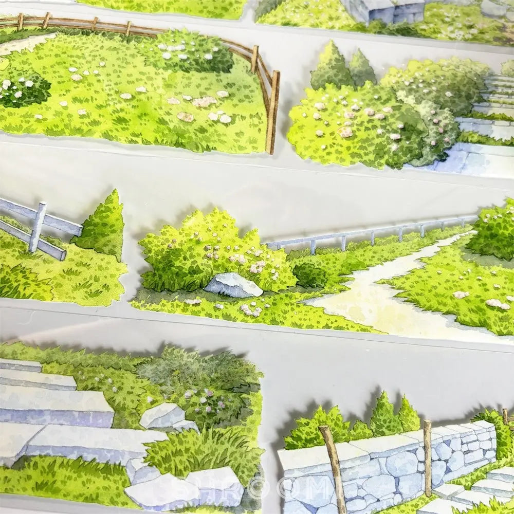 Countryside Terrace PET Tape Countryside Terrace PET Tape | Rustic Scenery for Journaling