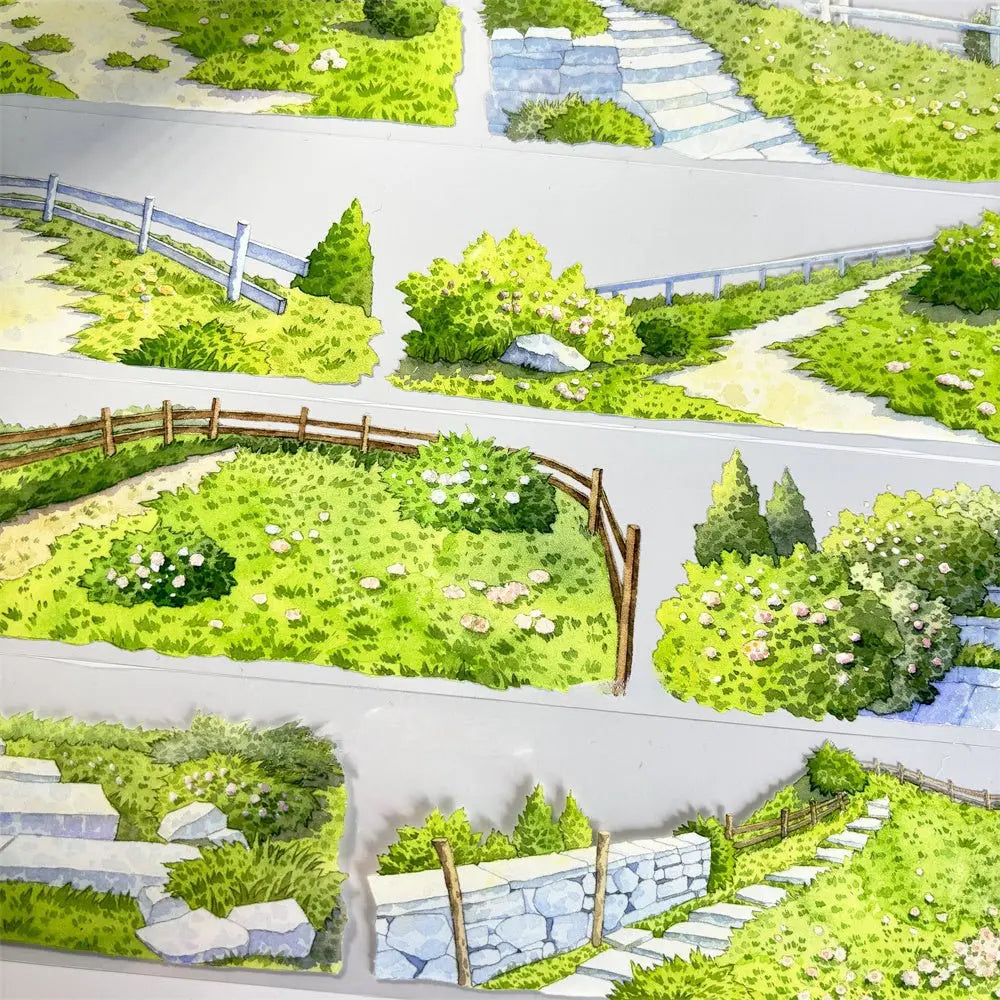 Countryside Terrace PET Tape Countryside Terrace PET Tape | Rustic Scenery for Journaling