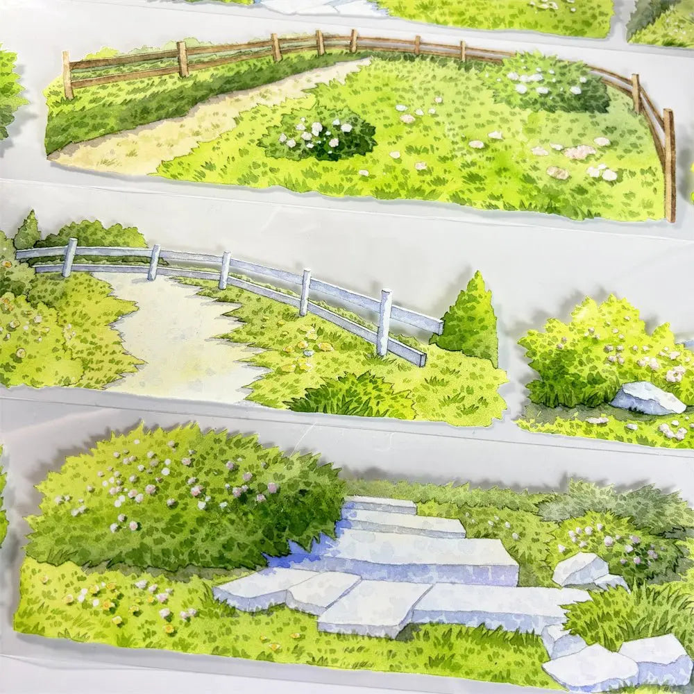 Countryside Terrace PET Tape Countryside Terrace PET Tape | Rustic Scenery for Journaling
