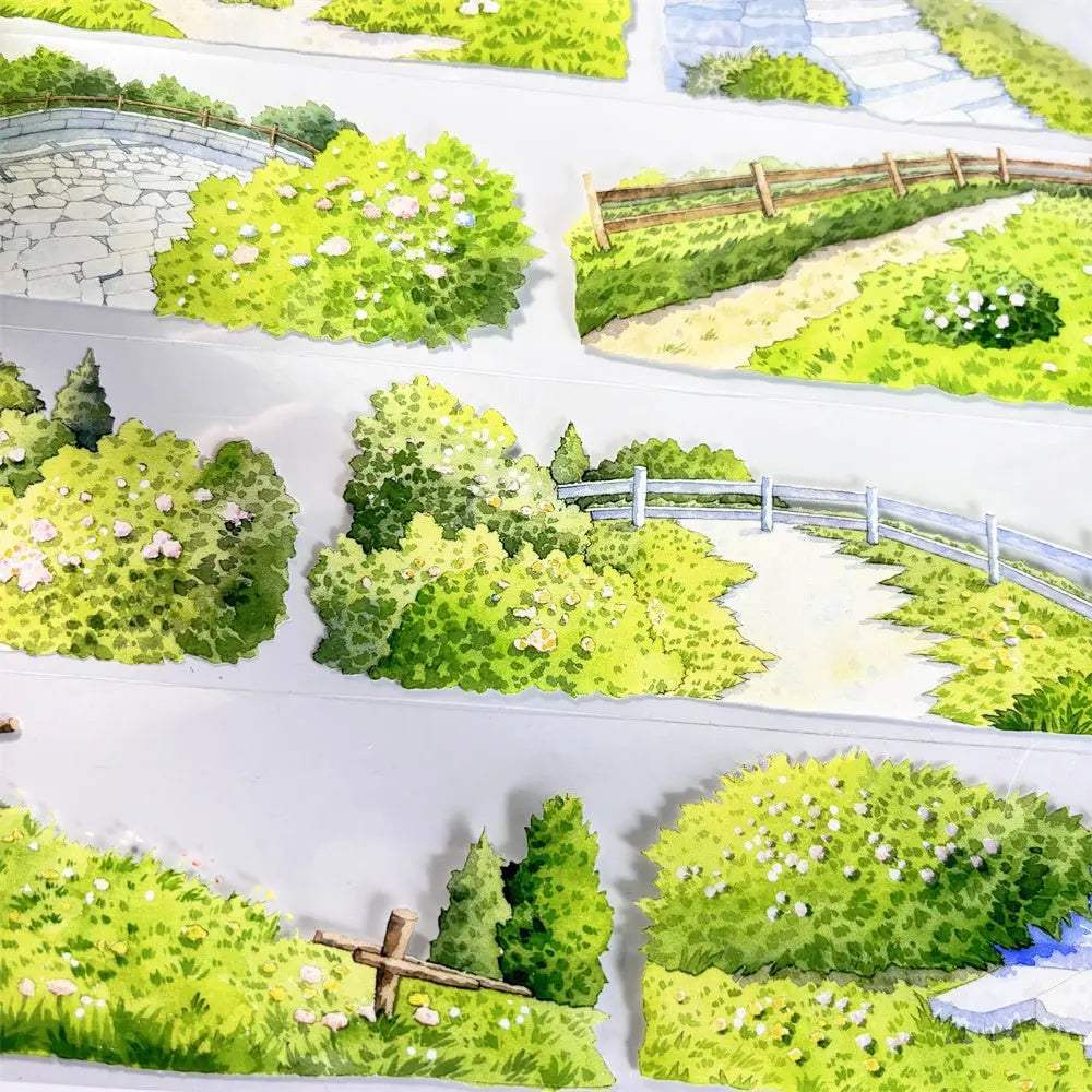 Countryside Terrace PET Tape Countryside Terrace PET Tape | Rustic Scenery for Journaling