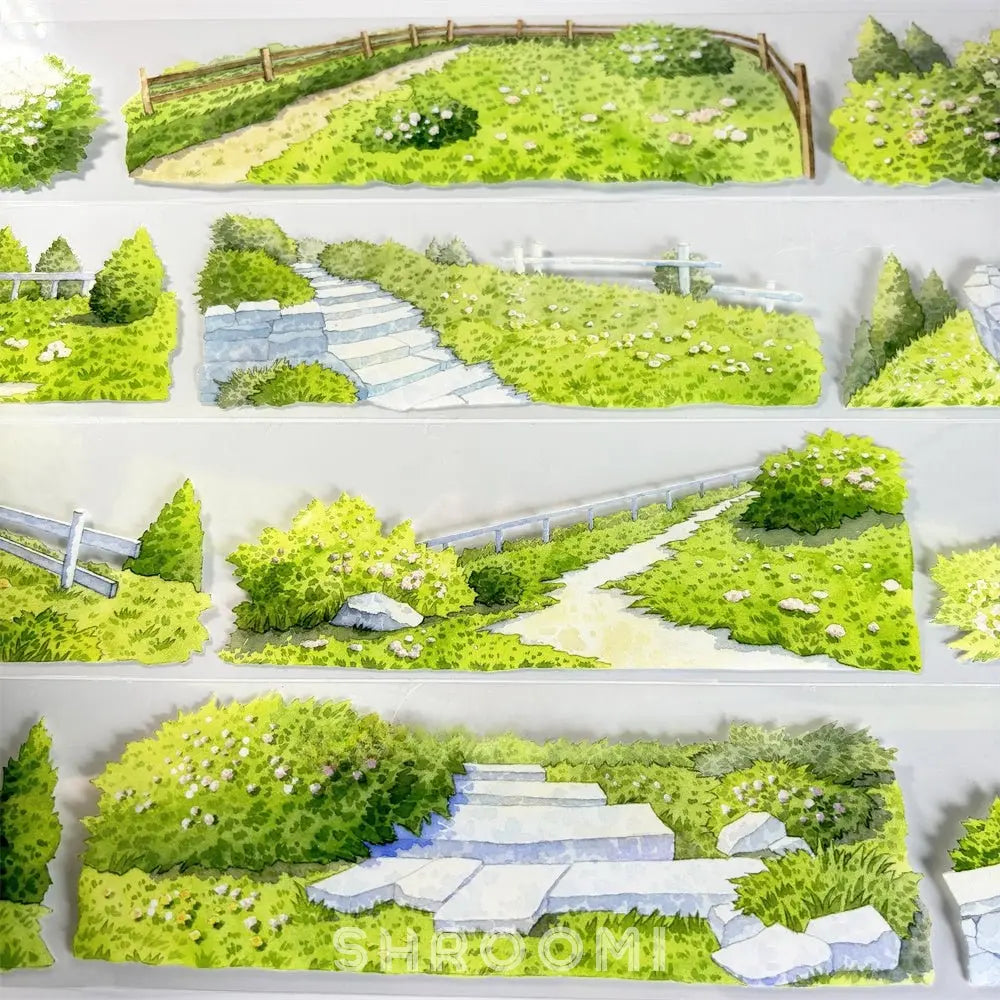 Countryside Terrace PET Tape Countryside Terrace PET Tape | Rustic Scenery for Journaling