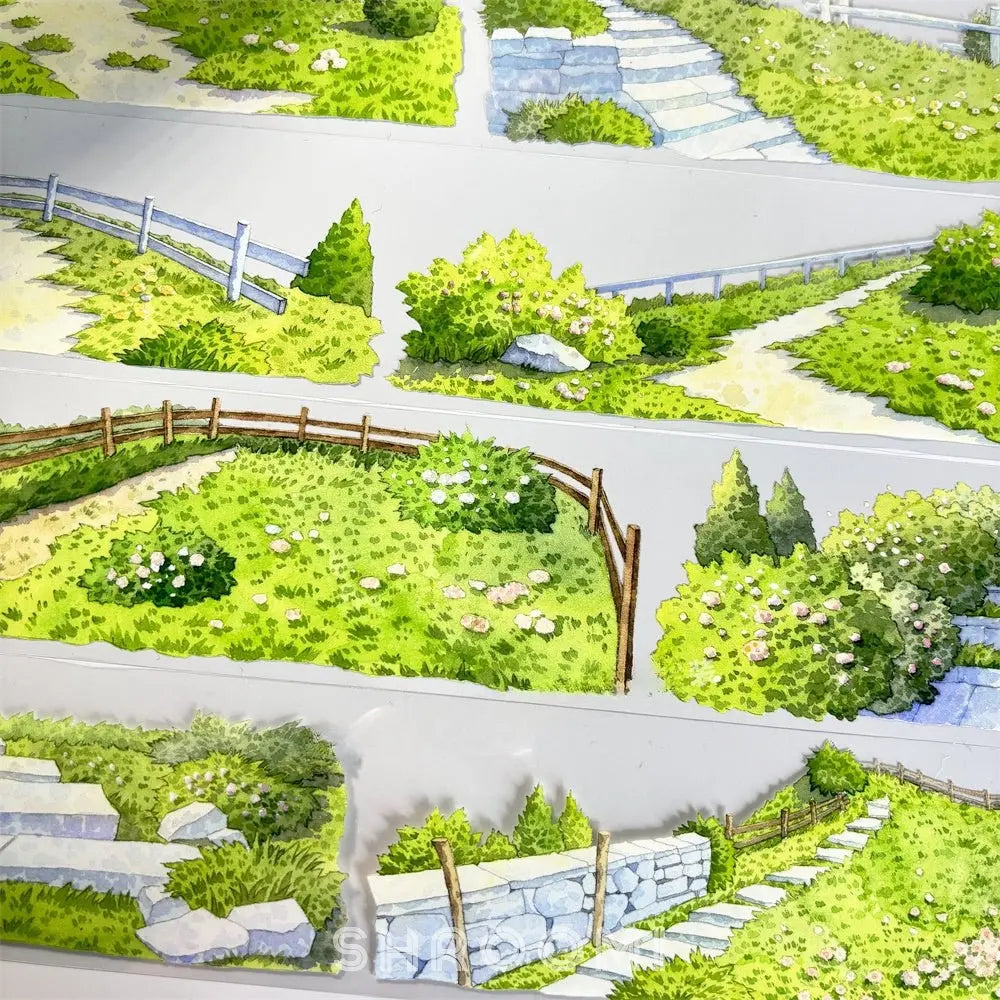 Countryside Terrace PET Tape Countryside Terrace PET Tape | Rustic Scenery for Journaling