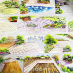 Courtyard Square PET Tape JINGWUZHI