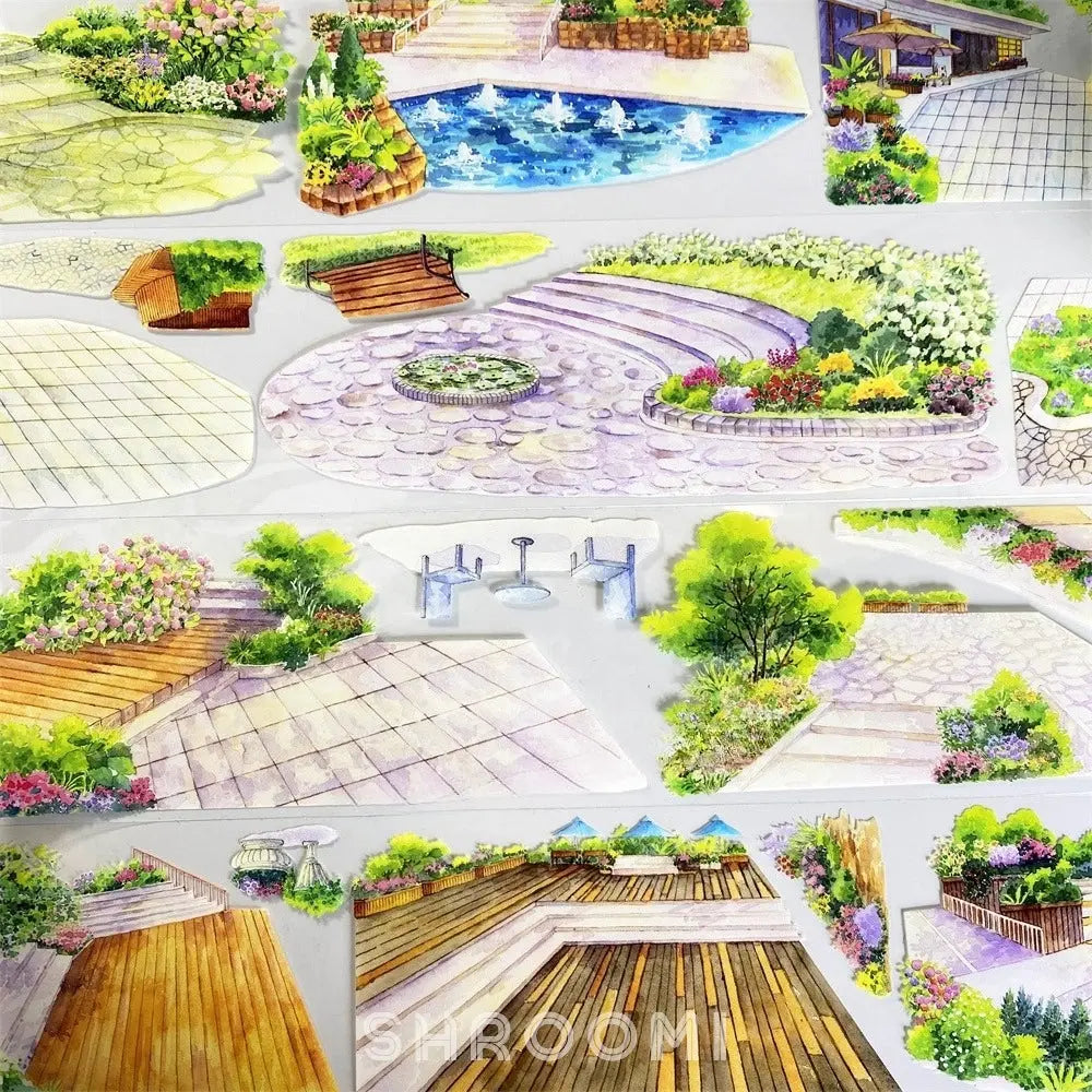 Courtyard Square PET Tape JINGWUZHI