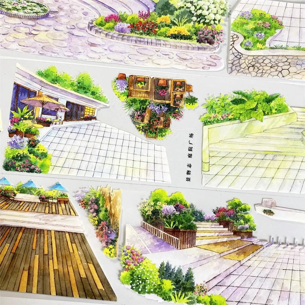 Courtyard Square PET Tape JINGWUZHI