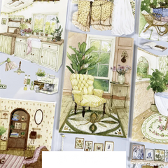 Cozy Interior Scene PET 2 Tape Cozy Interior Scene PET Tape | Home Decor Stickers for Crafts