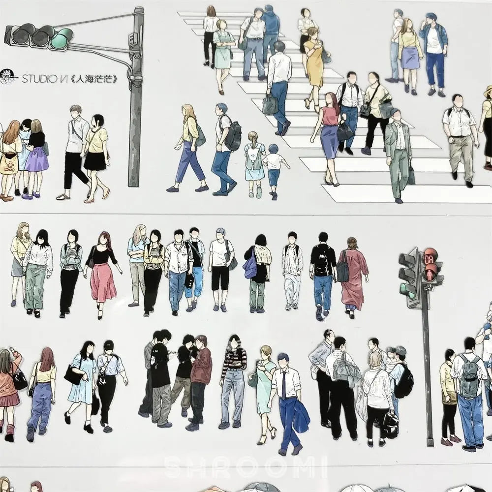 Crosswalk Crowd PET Tape - Shroomi