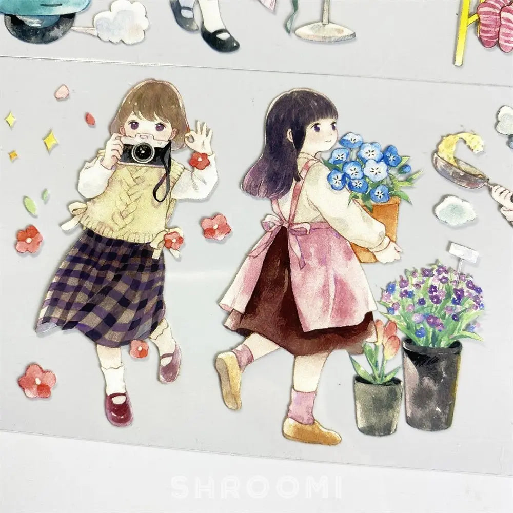 Daily Roles Character PET Tape Daily Roles Character PET Tape | Japanese Anime Style Stickers