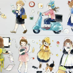 Daily Roles Character PET Tape Daily Roles Character PET Tape | Japanese Anime Style Stickers