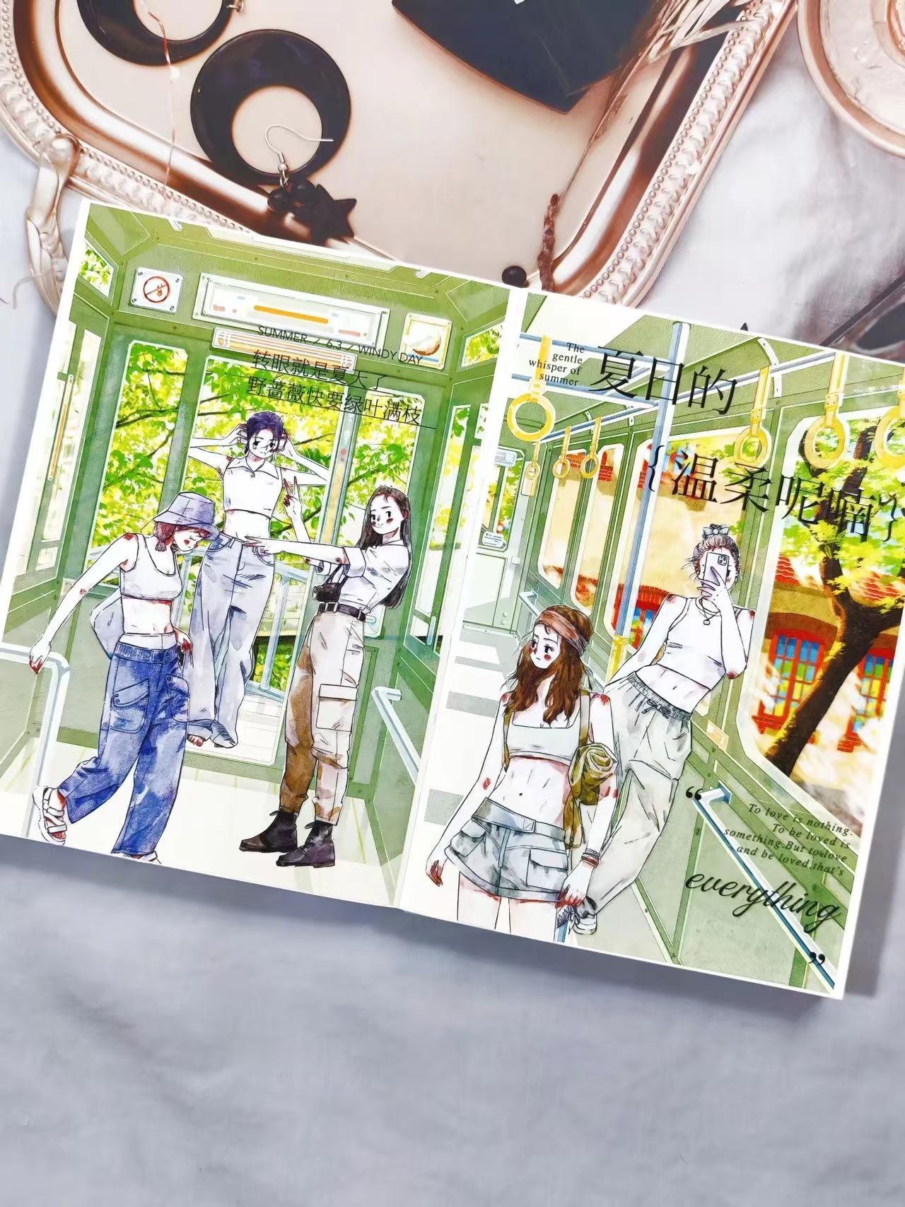 Die-cut Cool Girl Character PET Tape Cool Girl Urban Chic Anime Fashion Washi/PET Deco Tape | Shroomi