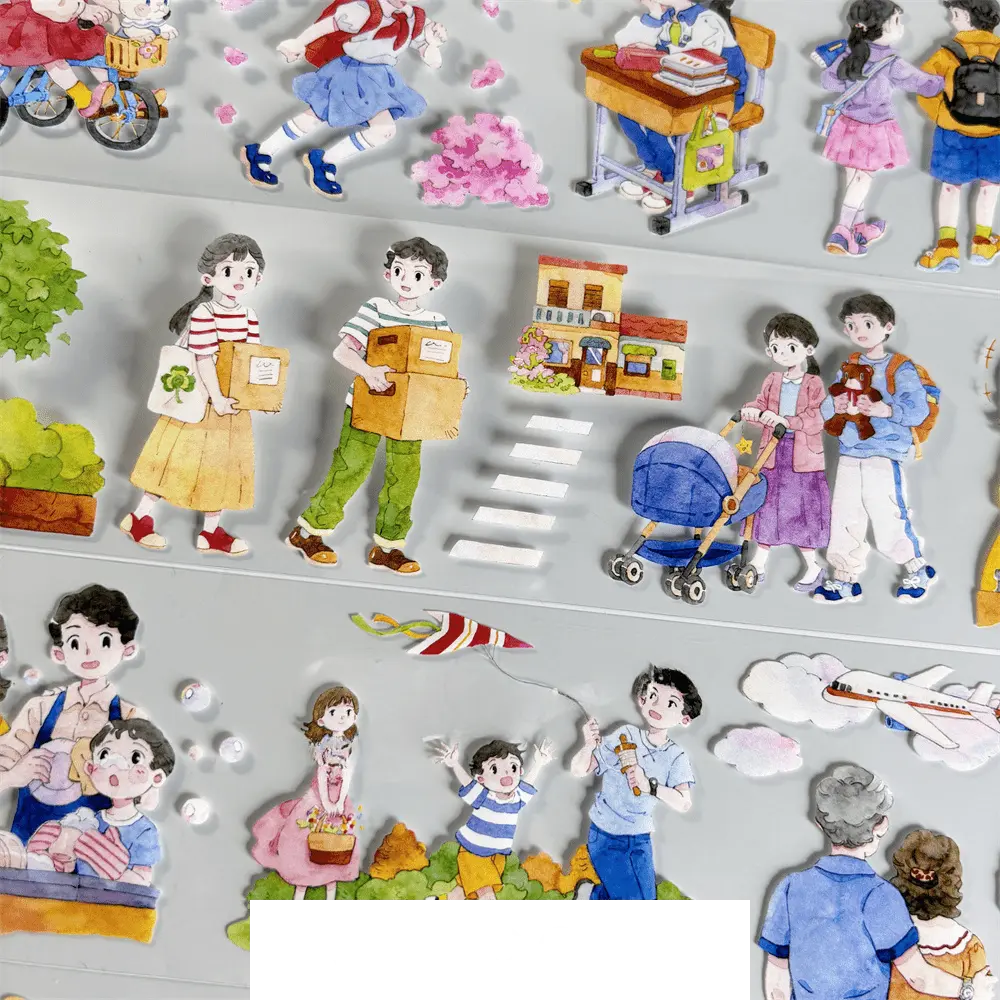 A Girl's Life PET Tape Everyday Life Moments PET Tape | Cute People & Family Stickers