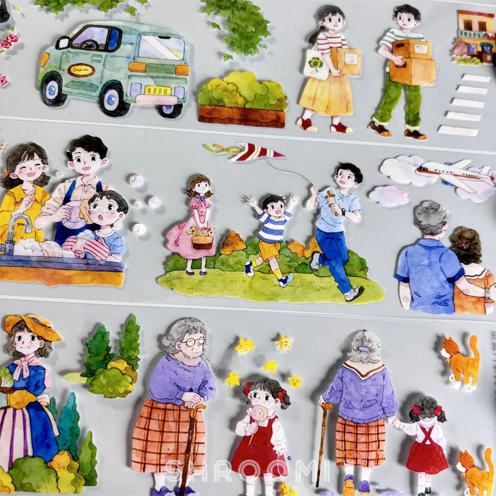 A Girl's Life PET Tape Everyday Life Moments PET Tape | Cute People & Family Stickers