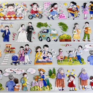 A Girl's Life PET Tape Everyday Life Moments PET Tape | Cute People & Family Stickers