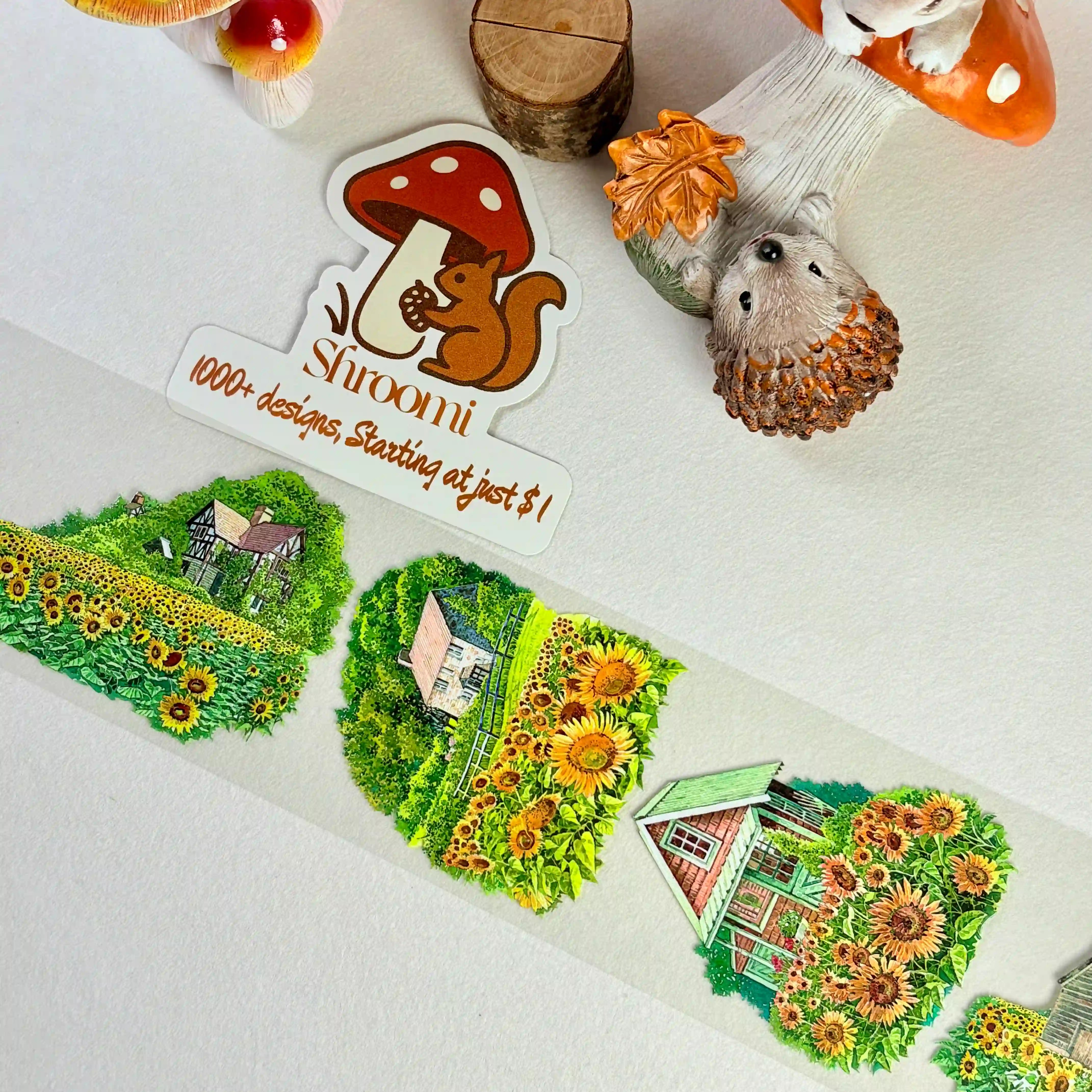 Loop 3 – PET tape showing sunflower