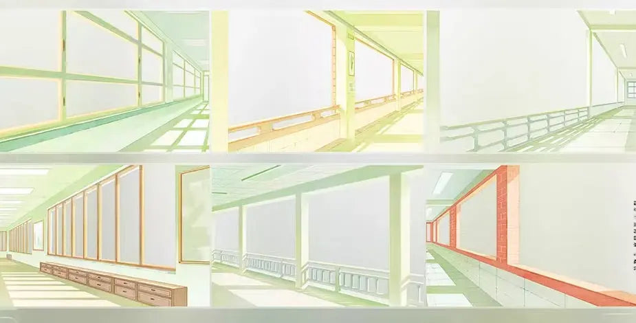 Green Corridor Shadows 2 PET Tape JINGWUZHI