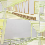 Green Corridor Shadows 2 PET Tape JINGWUZHI