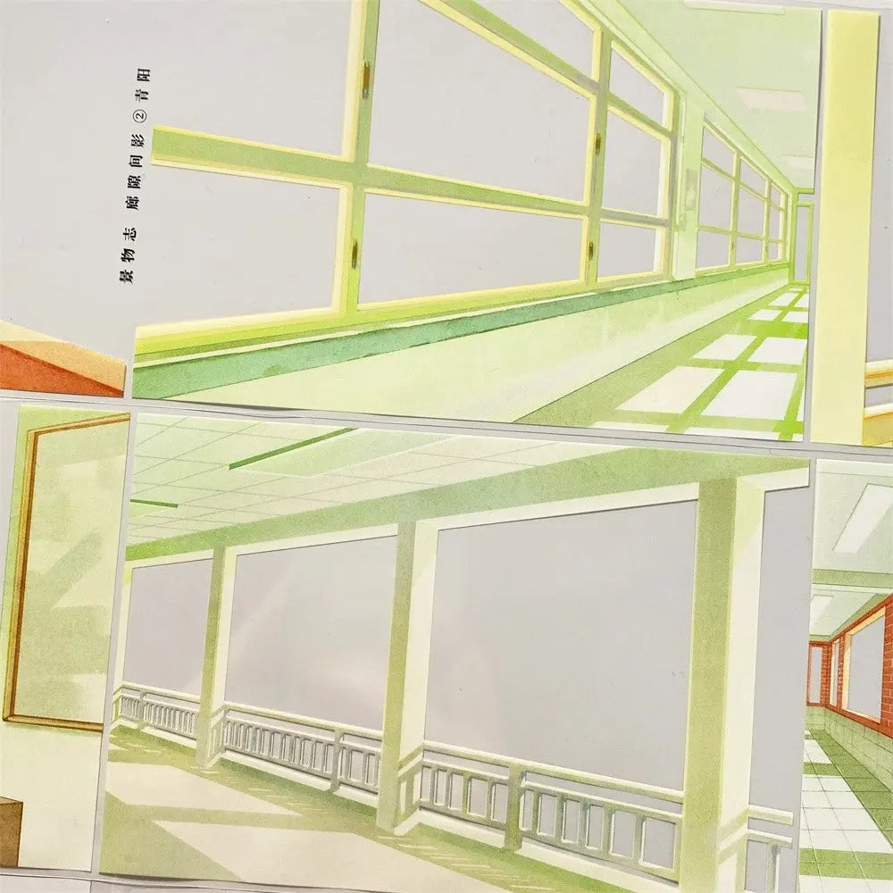 Green Corridor Shadows 2 PET Tape JINGWUZHI