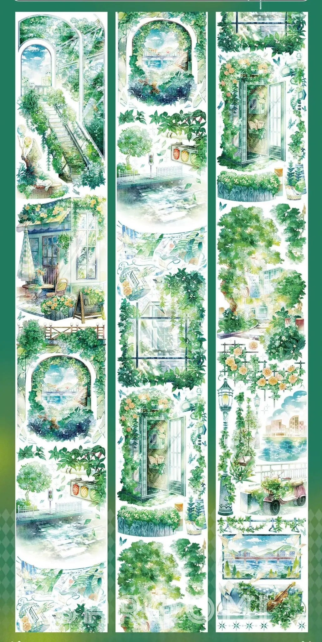 Greenlight Street PET Tape Greenlight Street PET Tape | Urban Botanical Scenery Sticker