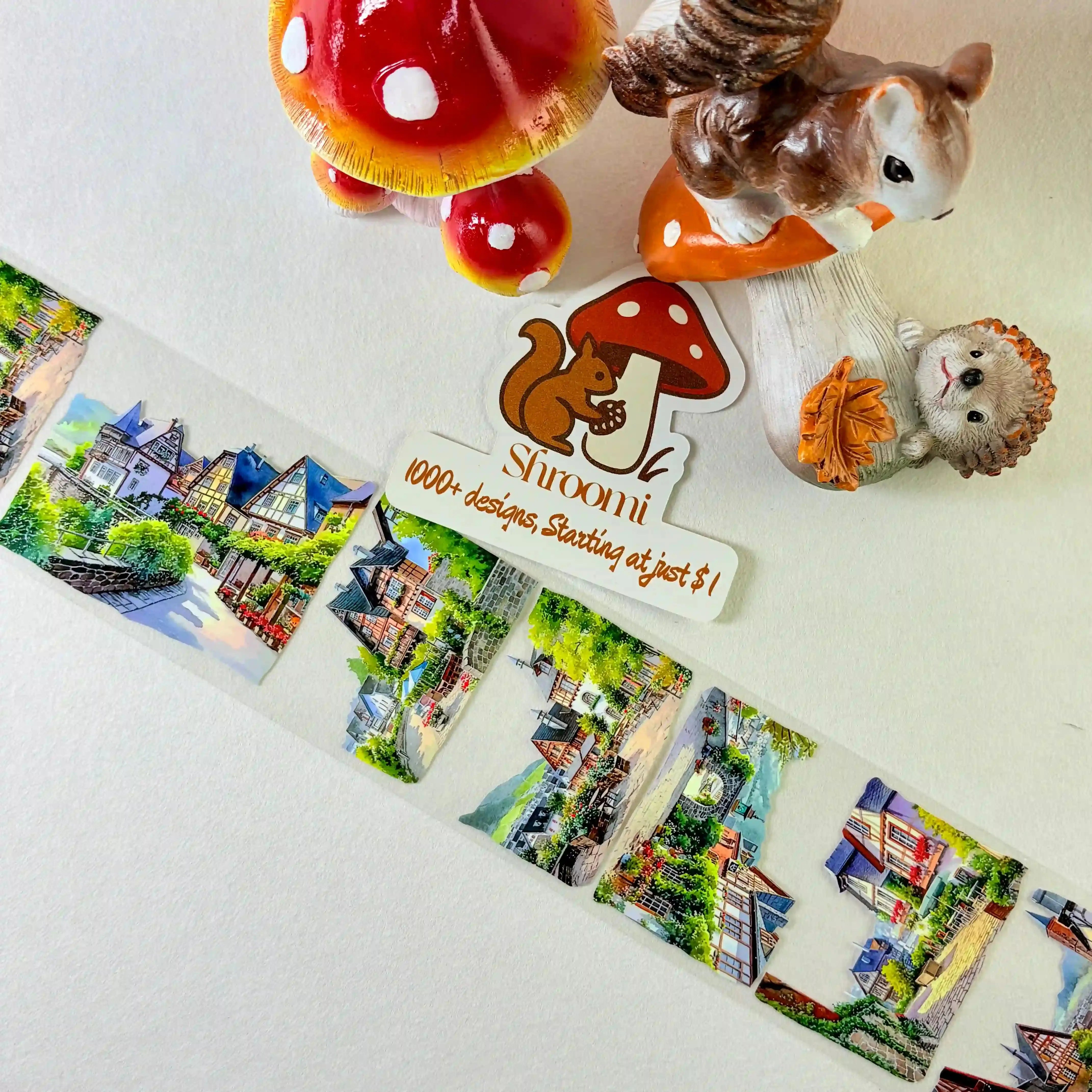 Holiday Town PET Tape Holiday Town PET Tape | European Village & Street Scenery