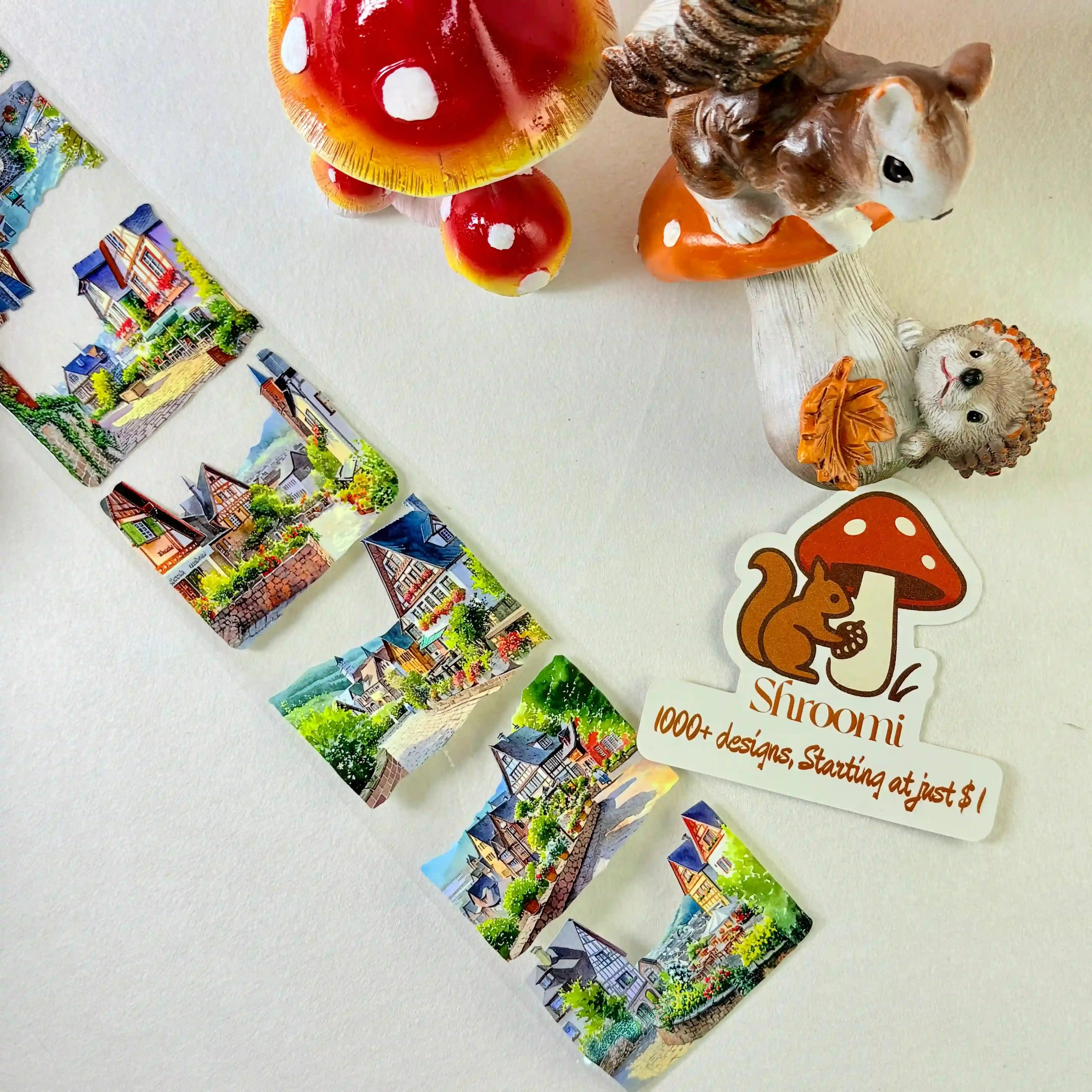 Holiday Town PET Tape Holiday Town PET Tape | European Village & Street Scenery