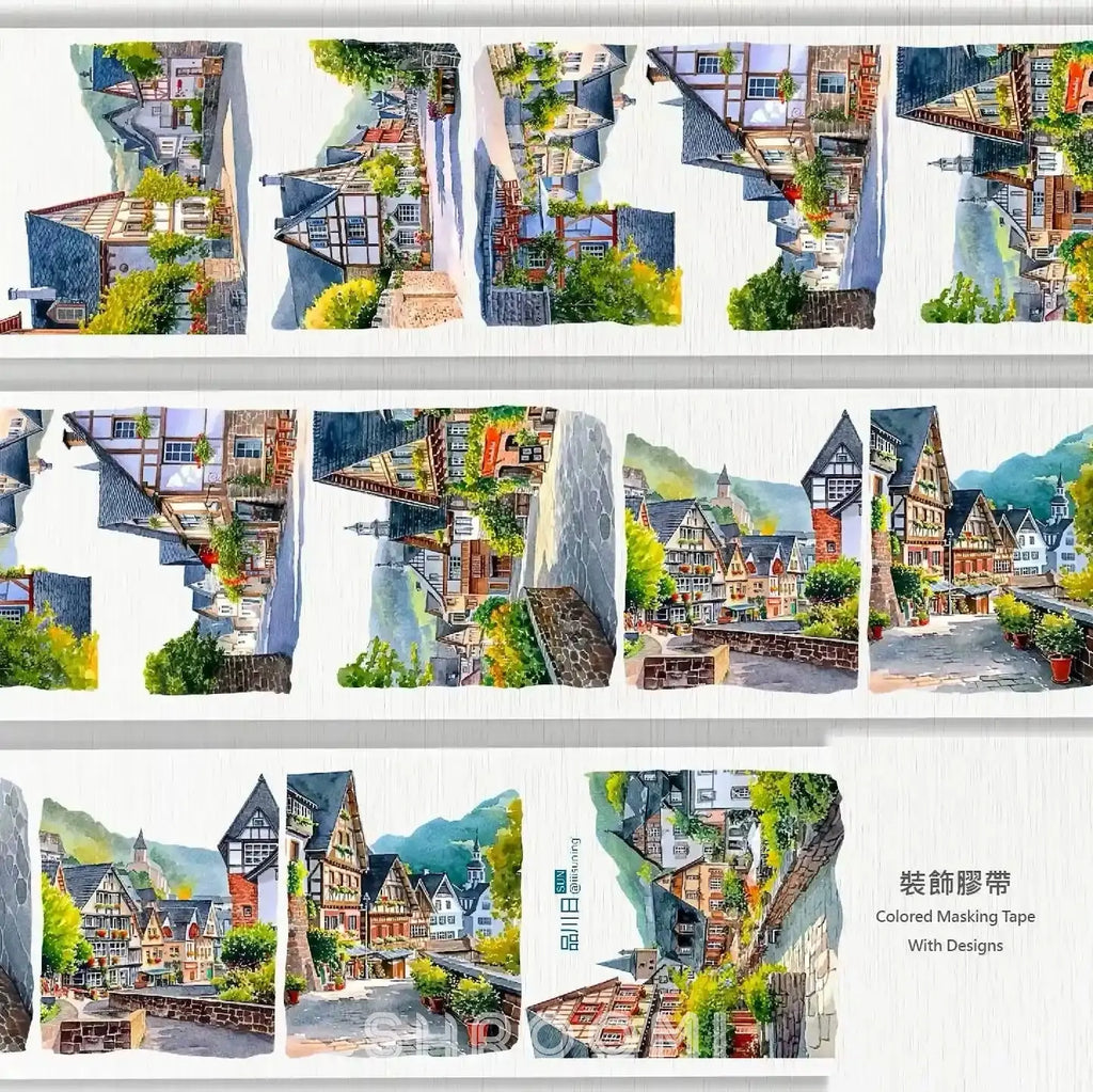Illustration Detail Holiday Town PET Tape 2
