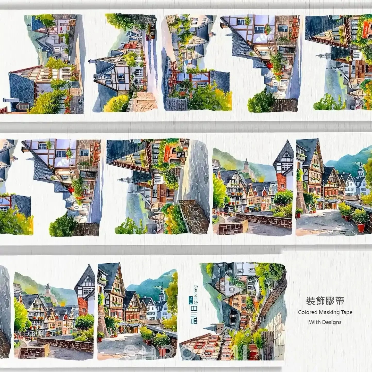 Illustration Detail Holiday Town PET Tape 2