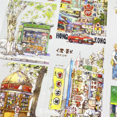 Hong Kong Street Life PET Tape Hong Kong Street Life PET Tape | Urban Scenery & Shop Stickers