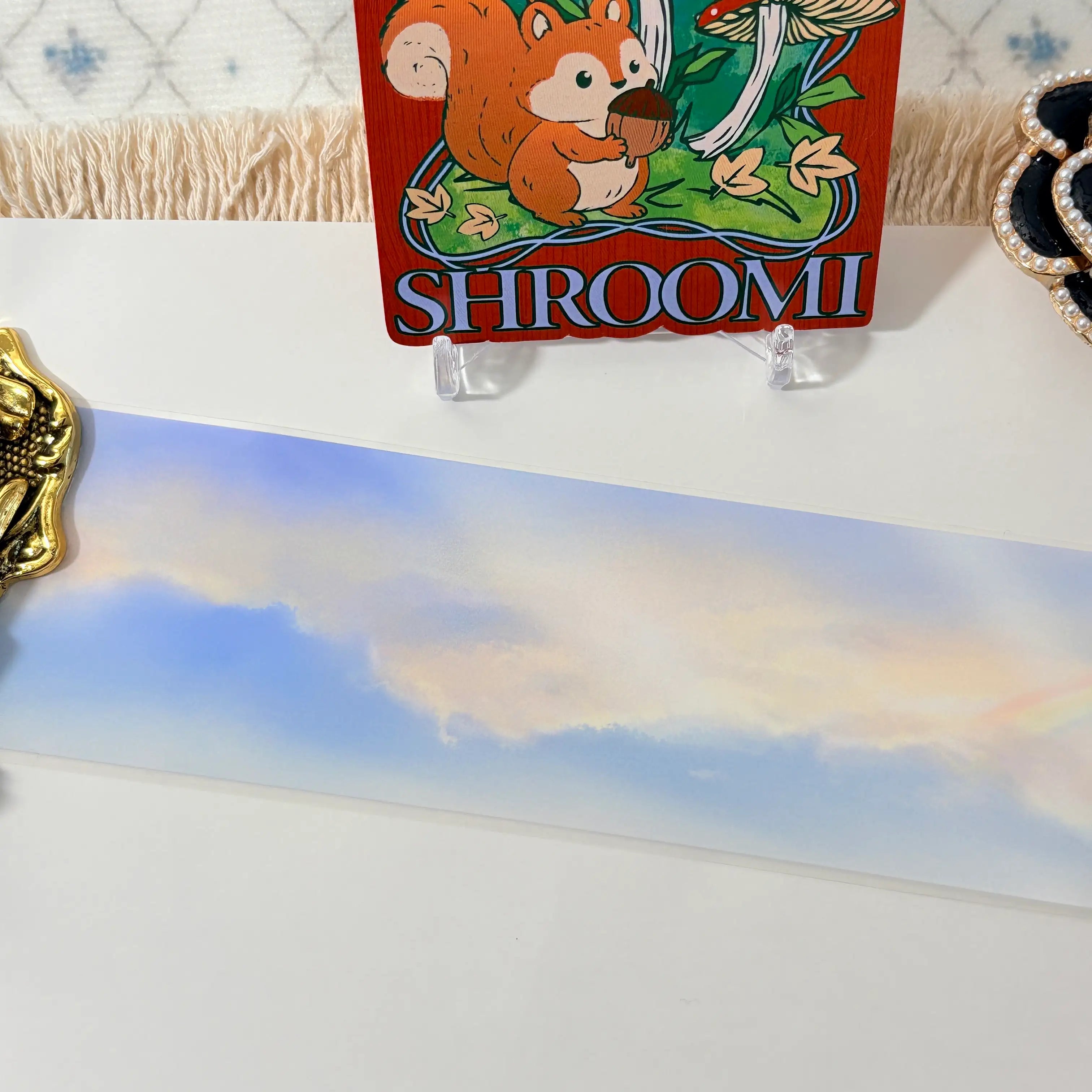 Dreamy pastel rainbow colors with a shimmering starry finish on decorative tape