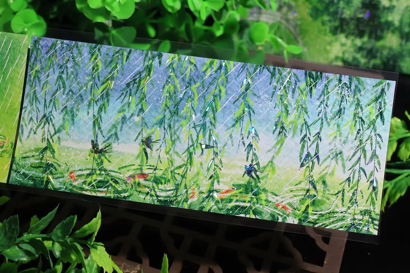 Light Rain over Jiangnan background tape for journaling and scrapbooking