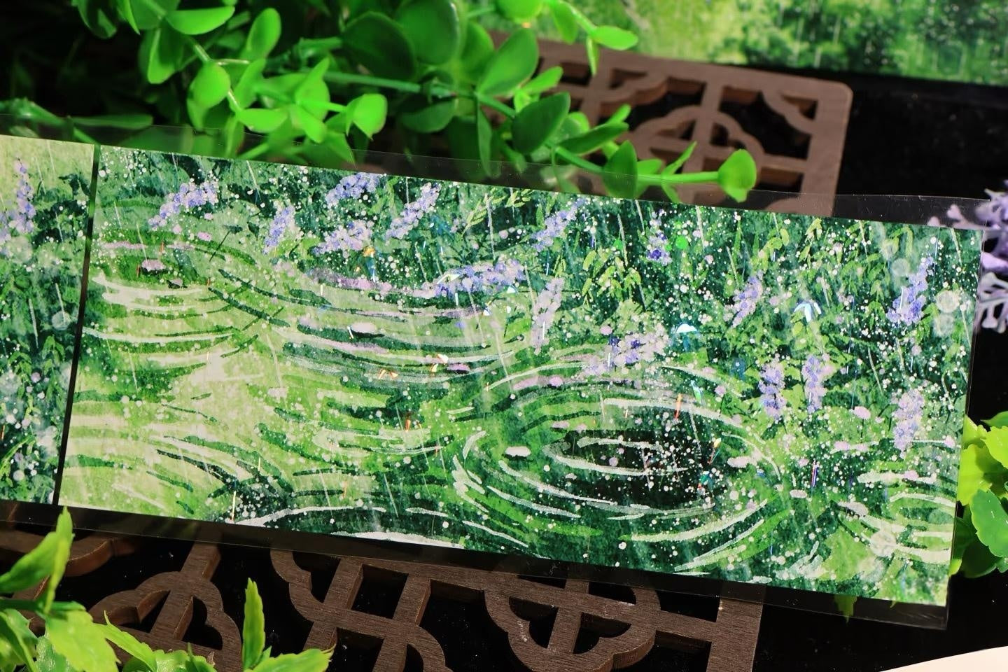 Light Rain over Jiangnan background tape for journaling and scrapbooking