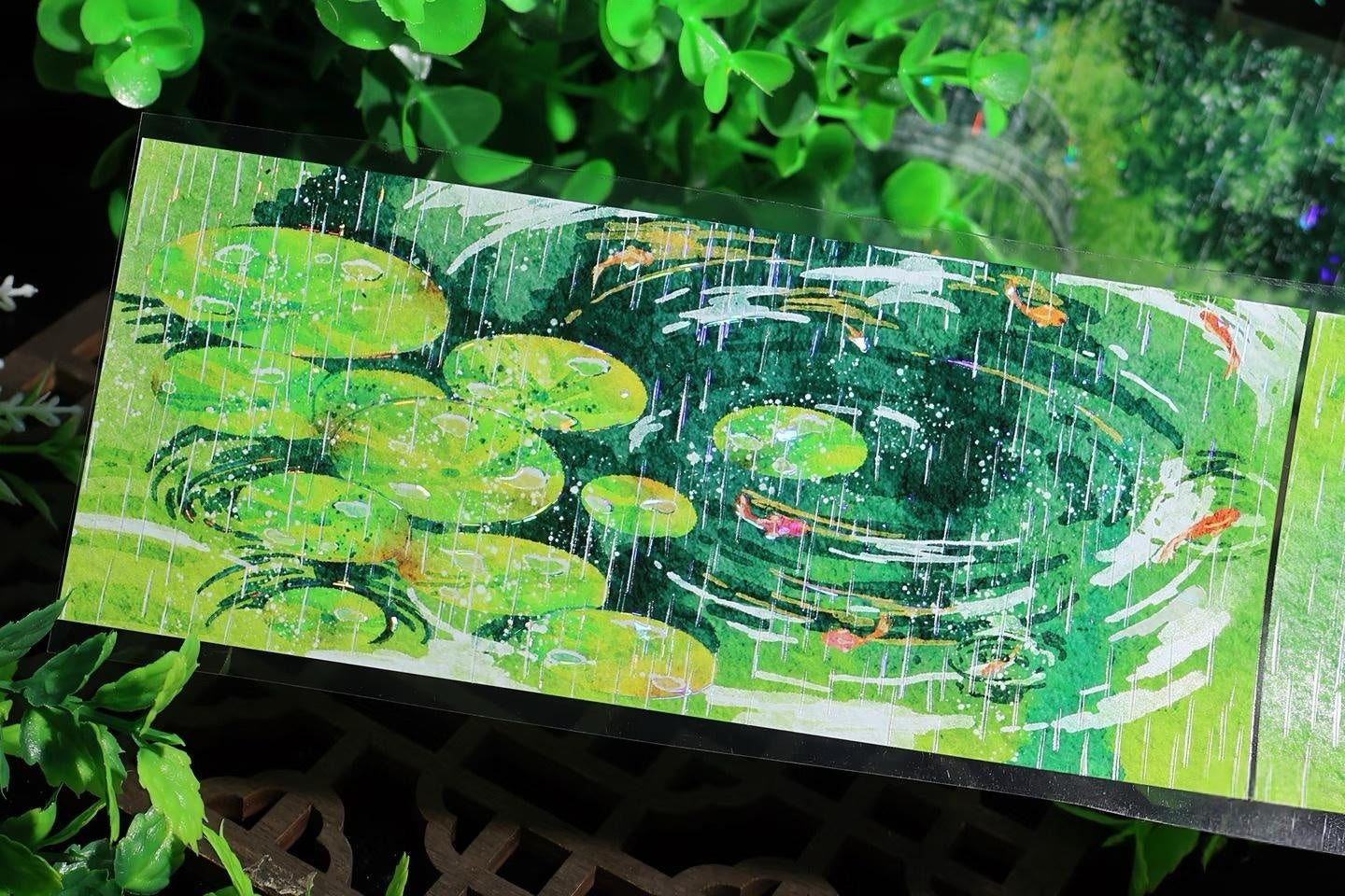 Light Rain over Jiangnan background tape for journaling and scrapbooking