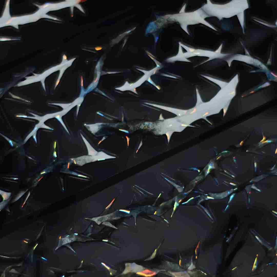 Close-up of white thorn branch tape