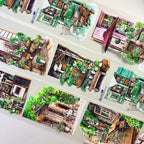 Afternoon Time PET Tape Afternoon Light PET Tape – Vintage Garden Café Scene for Journaling