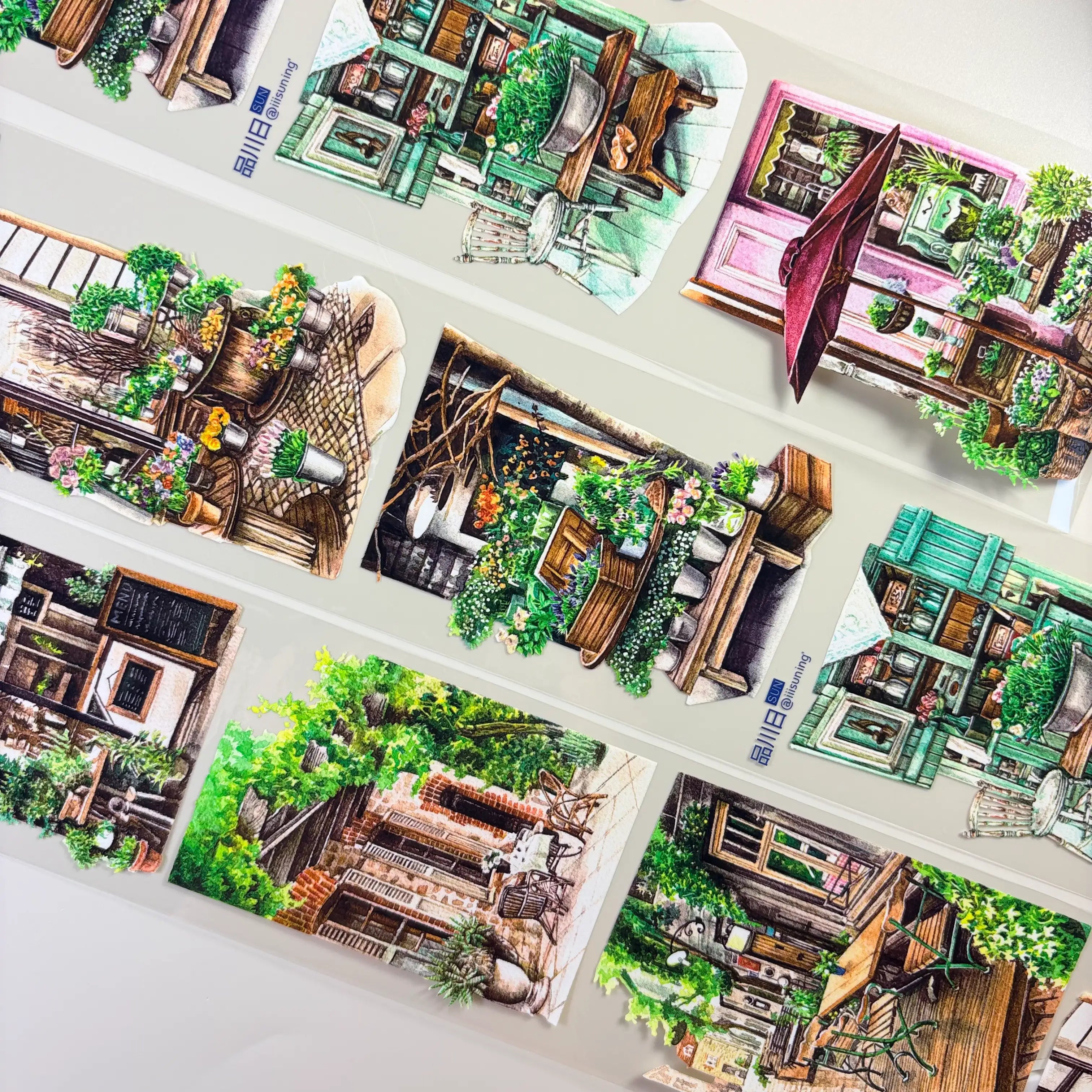 Afternoon Time PET Tape Afternoon Light PET Tape – Vintage Garden Café Scene for Journaling