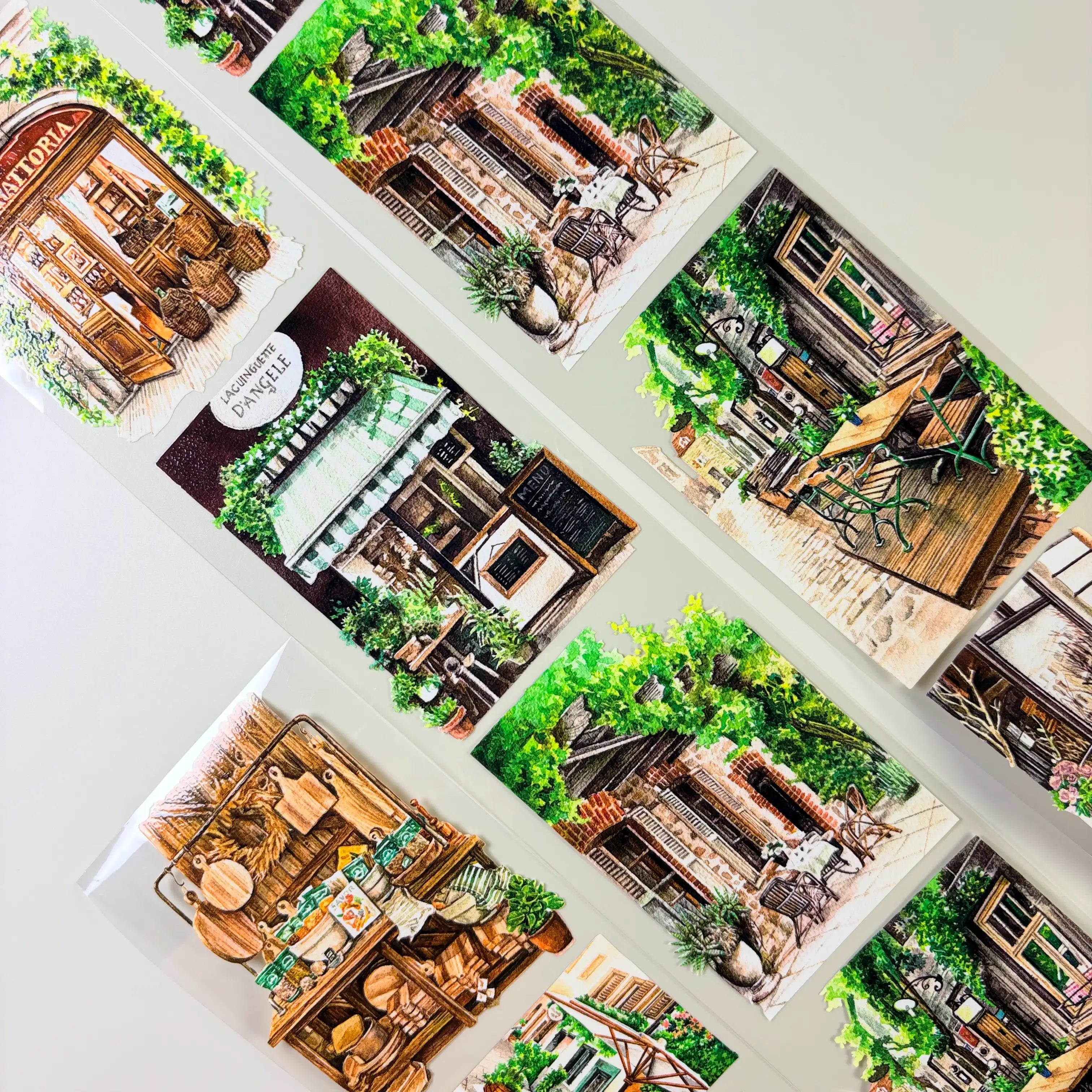 Afternoon Time PET Tape Afternoon Light PET Tape – Vintage Garden Café Scene for Journaling